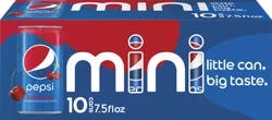 Pepsi Soda, Wild Cherry, Mini - 10 ct