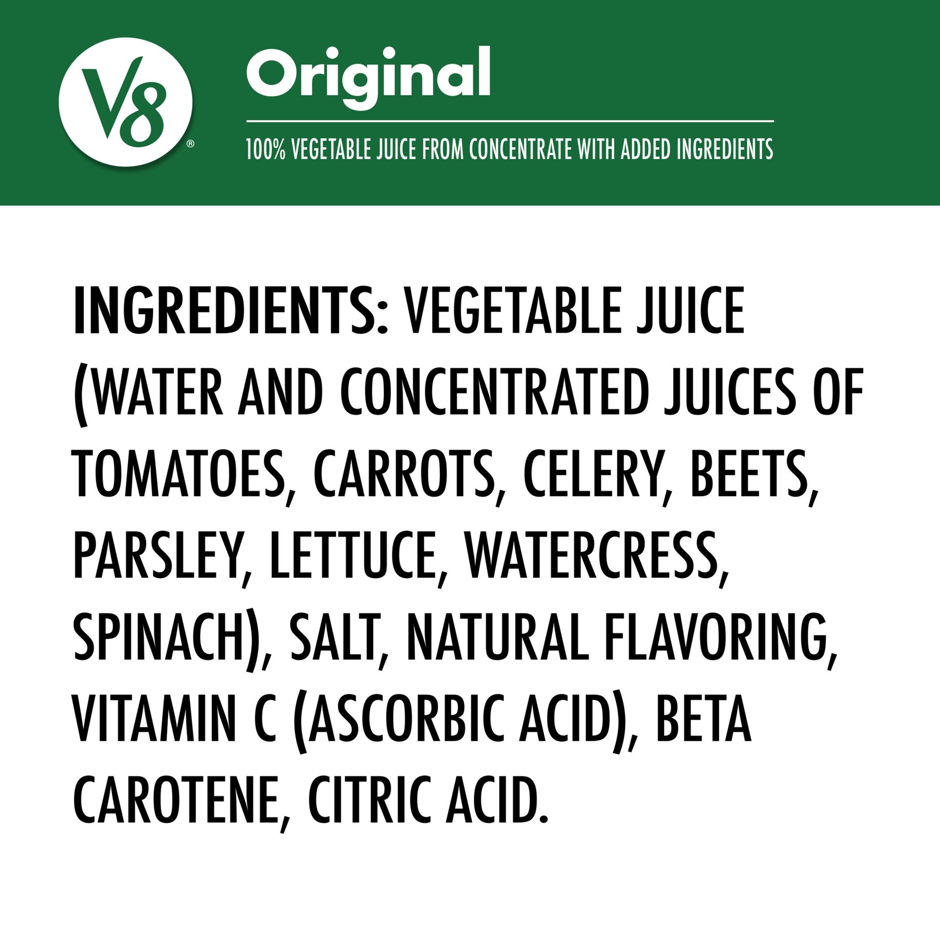 slide 2 of 6, V8 Original 100% Vegetable Juice - 6-11.5 Fl. Oz., 6 ct; 11.5f