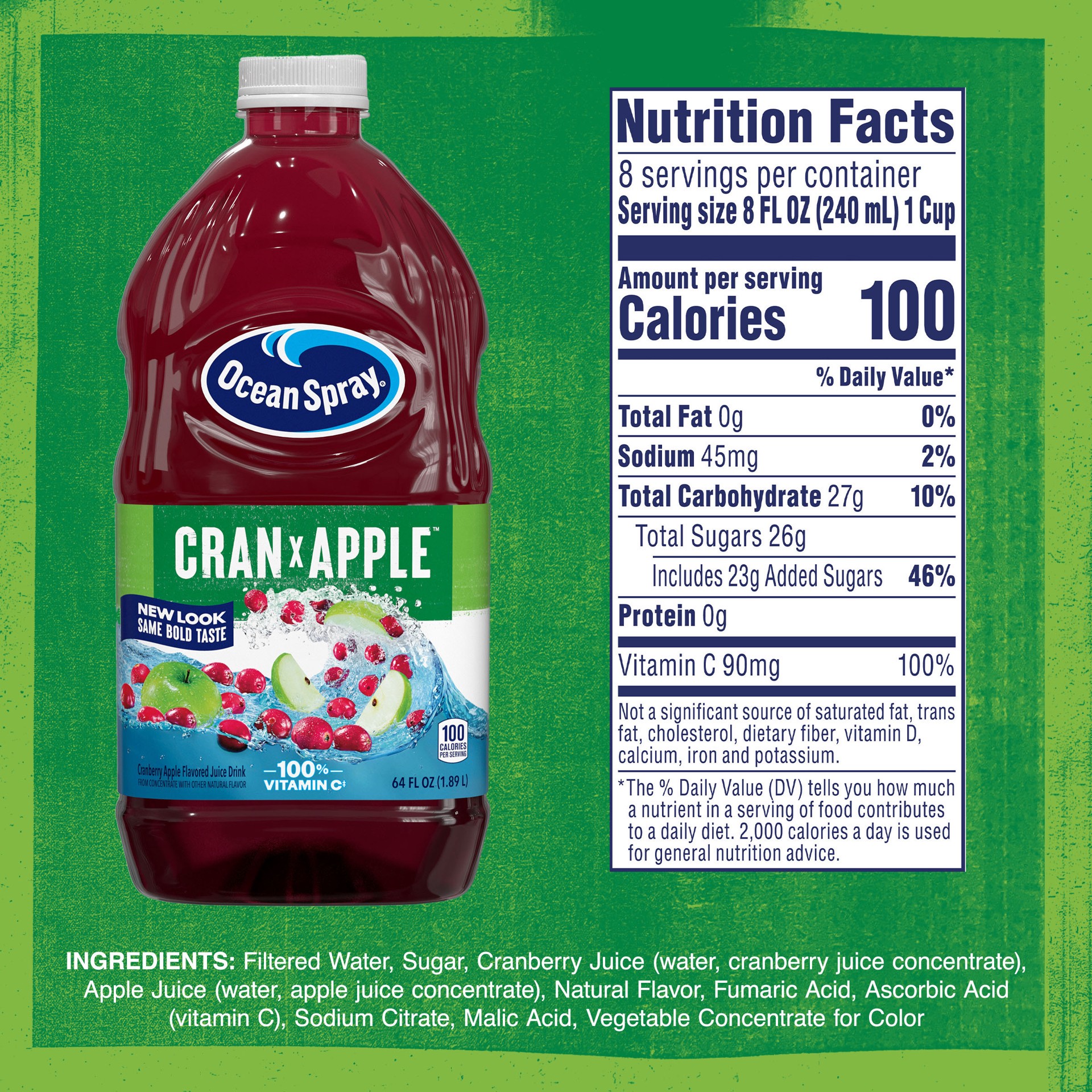 slide 4 of 8, Ocean Spray Juice Cran-Apple - 64 Fl. Oz., 64 fl oz
