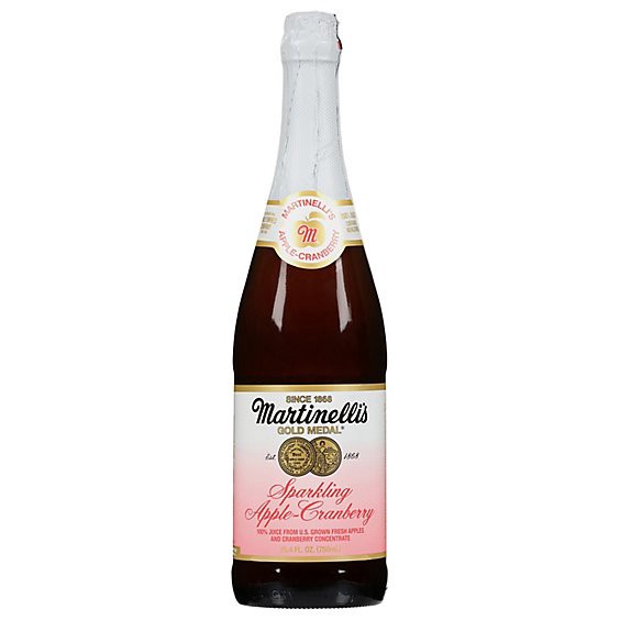 slide 1 of 1, Martinellis Juice Gold Medal Sparkling Apple Cranberry - 25.4 Fl. Oz., 25.4 fl oz