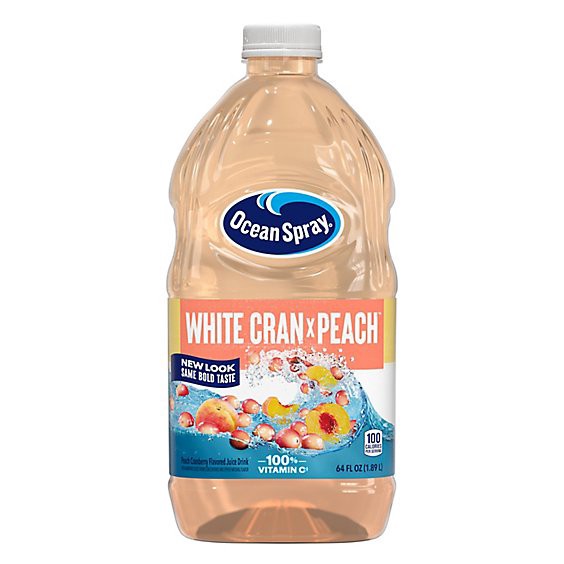 slide 1 of 8, Ocean Spray White Cranberry & Peach Juice - 64 Fl. Oz., 64 fl oz