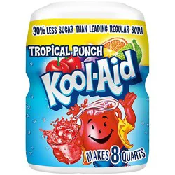 Kool-Aid Sugar Sweetened Tropical Punch Powdered Drink Mix - 19 Oz
