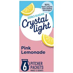 Crystal Light Pink Lemonade Naturally Flavored Powdered Drink Mix - 6 Count