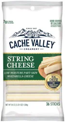 Cache Valley® Mozzarella String Cheese, 36 ct / 1 oz each