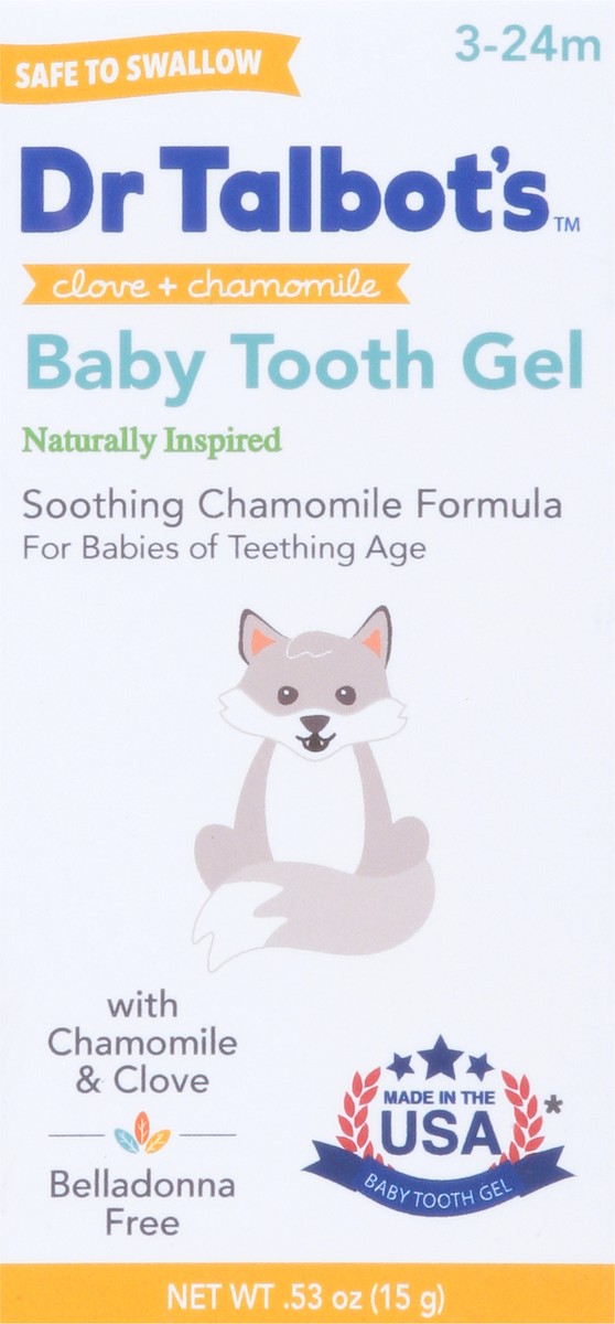 slide 13 of 14, Dr. Talbot's 3 - 24 Months Clove + Chamomile Baby Tooth Gel 0.53 oz, 0.53 oz