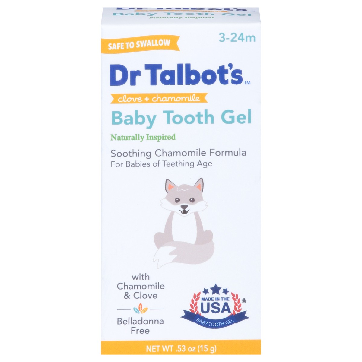 slide 7 of 14, Dr. Talbot's 3 - 24 Months Clove + Chamomile Baby Tooth Gel 0.53 oz, 0.53 oz