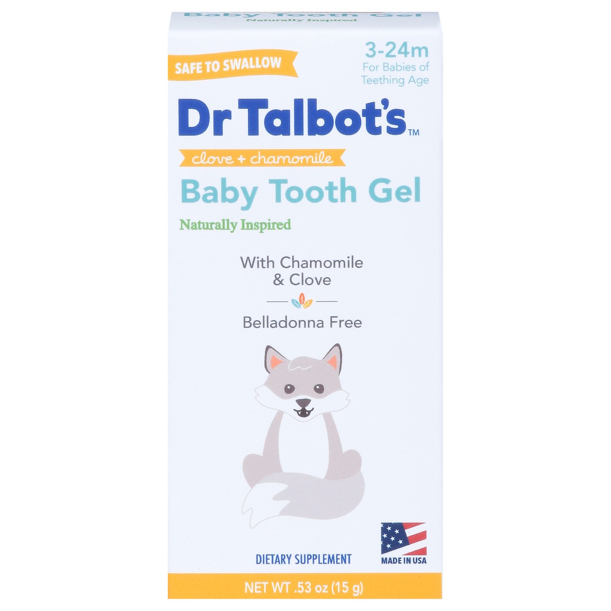 slide 1 of 14, Dr. Talbot's 3 - 24 Months Clove + Chamomile Baby Tooth Gel 0.53 oz, 0.53 oz