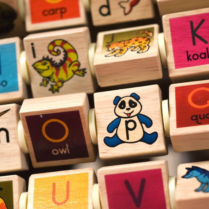 slide 7 of 10, B. toys Wooden Activity Cube - Zany Zoo: Educational Play with Animals, Spinners, Bead Rollercoaster, Functional Doors, 1 ct