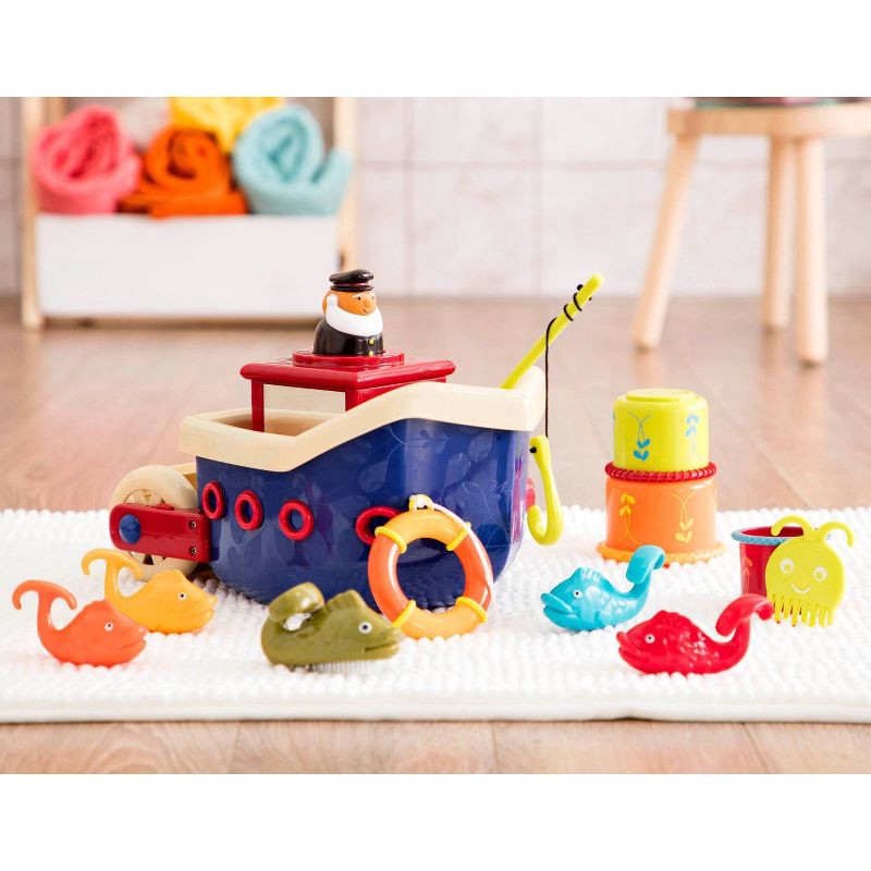 slide 7 of 9, B. toys Bath Toy Set - Fish and Splish, 1 ct