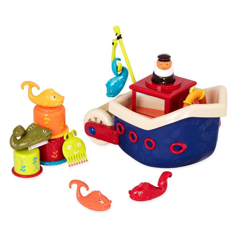 slide 1 of 9, B. toys Bath Toy Set - Fish and Splish, 1 ct