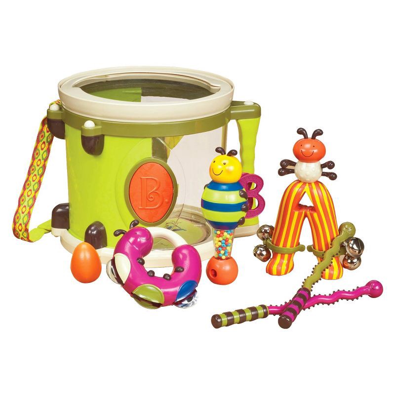 slide 1 of 10, B. toys Toy Drum Set 7 Instruments - Parum Pum Pum, 1 ct