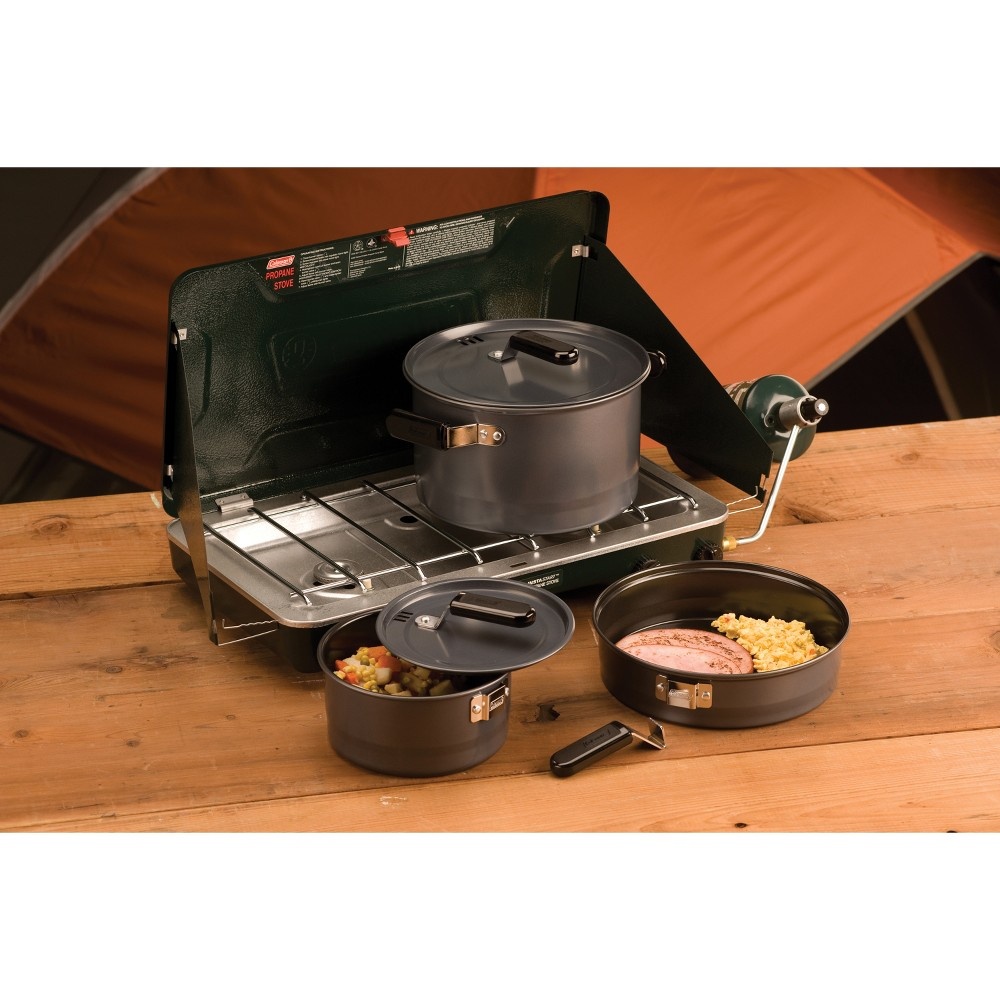 slide 5 of 5, Coleman Family Cook Set - Black, 3 ct