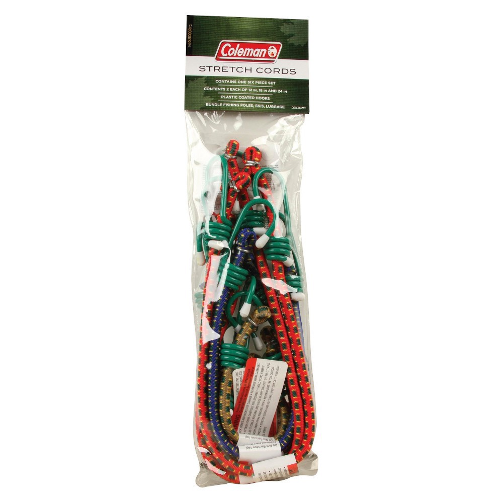 slide 2 of 3, Coleman 20" Stretch Cords 6pk, 6 ct