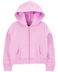 Oshkosh Kid Fleece-Lined Zip-Up Jacket - Pink Pink 12
