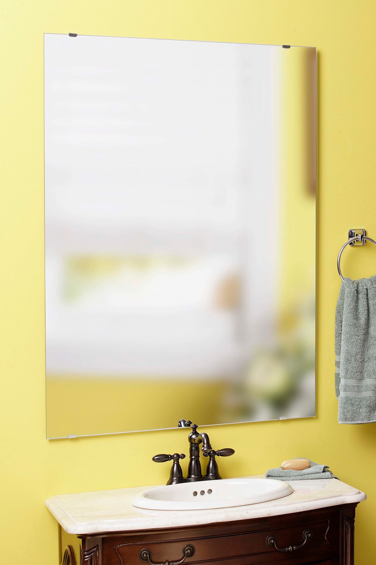 slide 2 of 4, Project Source 30-in W x 40-in H Rectangle silver Polished Frameless Wall Mirror, 1 ct