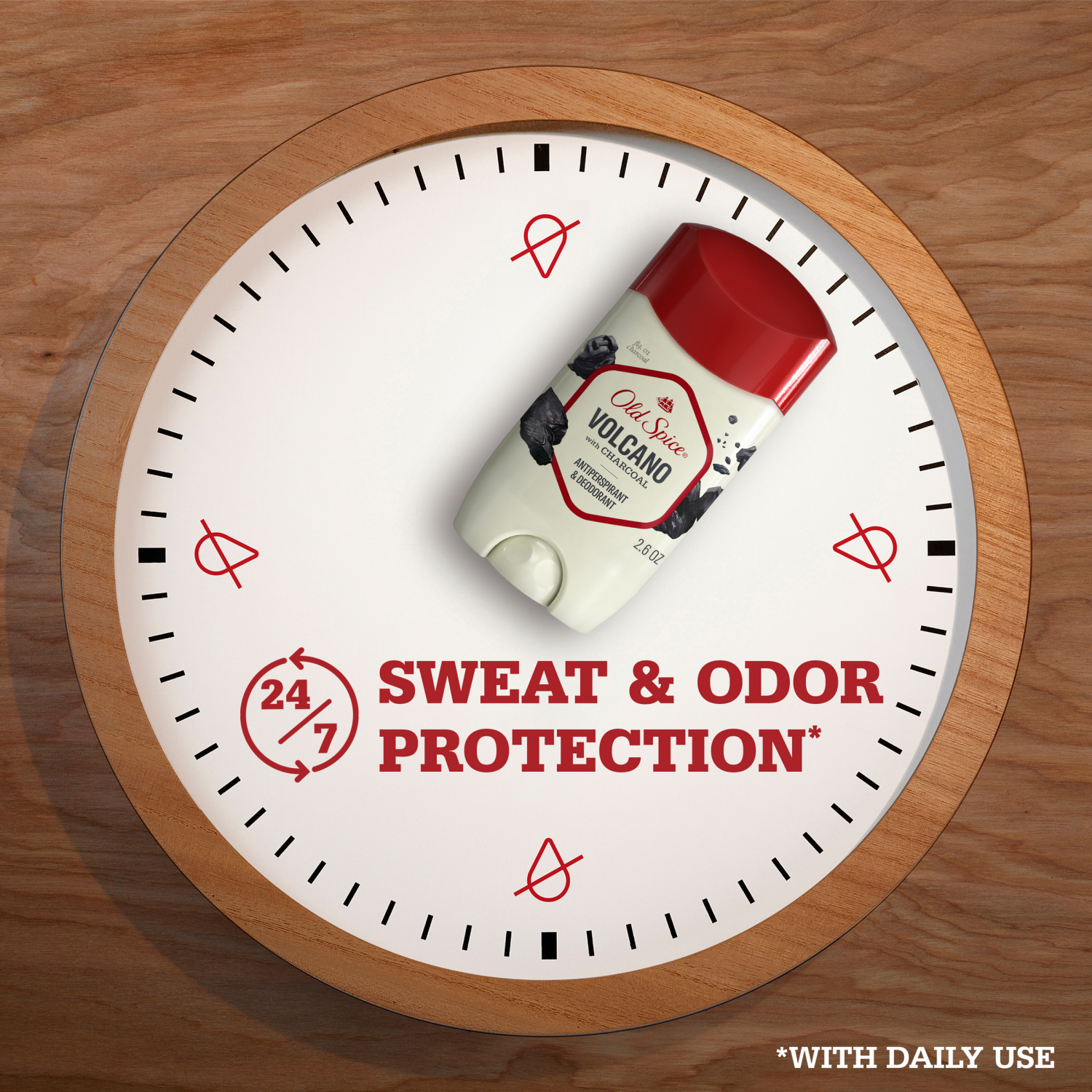 slide 4 of 8, Old Spice Antiperspirant and Deodorant for men, 24/7 Sweat and Odor Protection, Volcano with Charcoal Scent, Invisible Solid Stick, 2.6oz, 2.60 oz