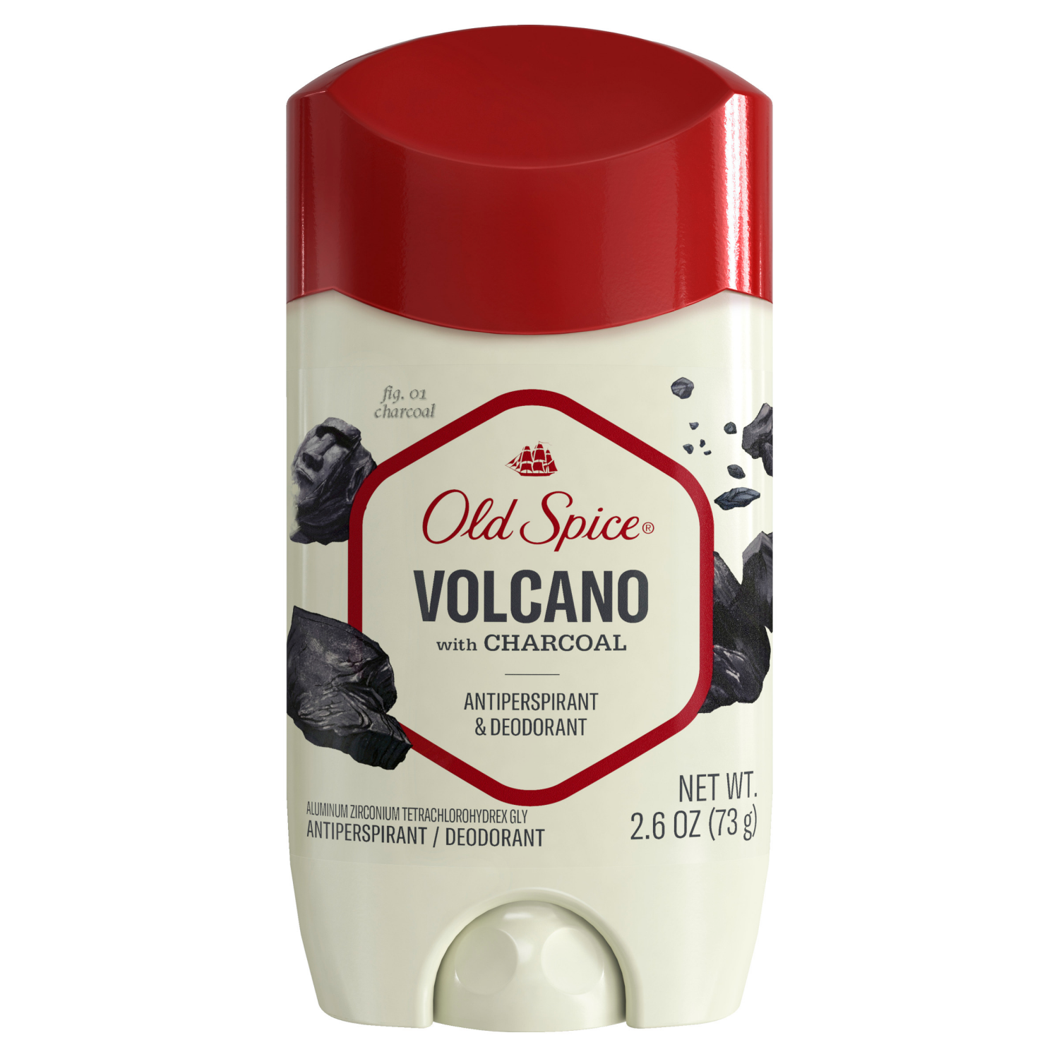 slide 6 of 8, Old Spice Antiperspirant and Deodorant for men, 24/7 Sweat and Odor Protection, Volcano with Charcoal Scent, Invisible Solid Stick, 2.6oz, 2.60 oz
