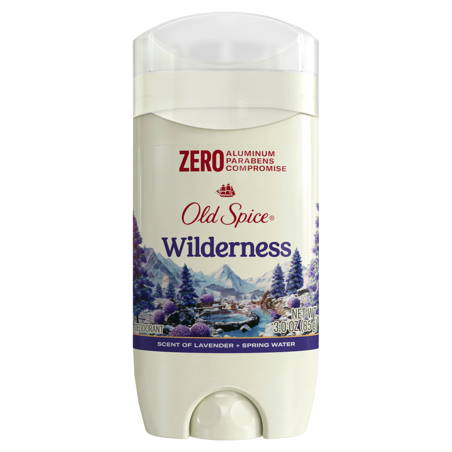 slide 5 of 8, Old Spice Men's Deodorant Aluminum-Free Wilderness with Lavender, 24/7 Lasting Freshness, 3oz, 3 oz