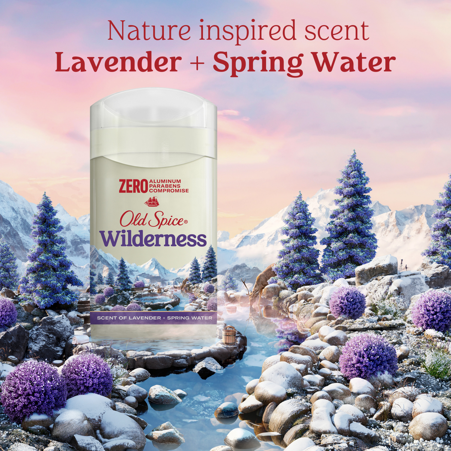 slide 8 of 8, Old Spice Men's Deodorant Aluminum-Free Wilderness with Lavender, 24/7 Lasting Freshness, 3oz, 3 oz