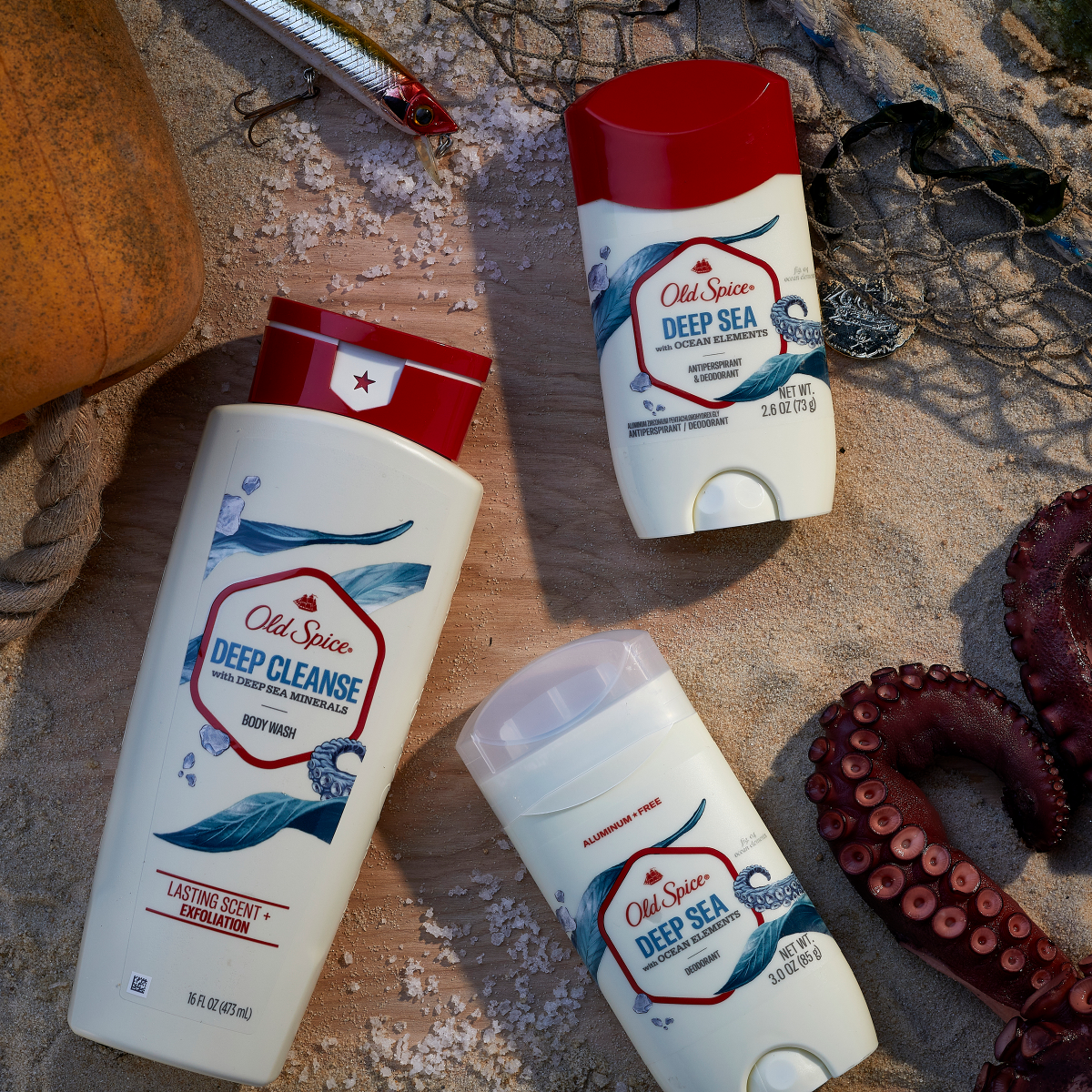 slide 9 of 29, Old Spice Men's Deodorant Aluminum-Free Deep Sea with Ocean Elements, 3oz, 3 oz