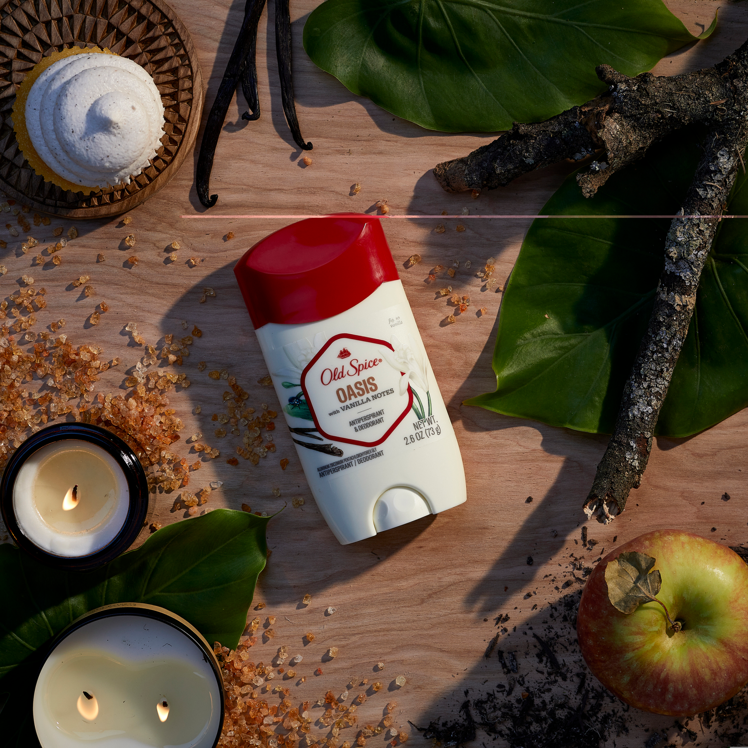 slide 2 of 5, Old Spice Men's Antiperspirant & Deodorant Oasis with Vanilla, 24/7 Sweat Protection, 2.6oz, 2.6 oz