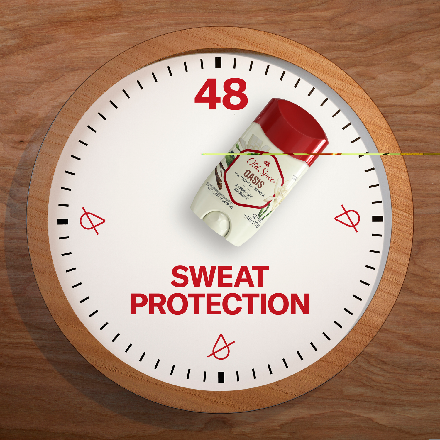 slide 3 of 5, Old Spice Men's Antiperspirant & Deodorant Oasis with Vanilla, 24/7 Sweat Protection, 2.6oz, 2.6 oz