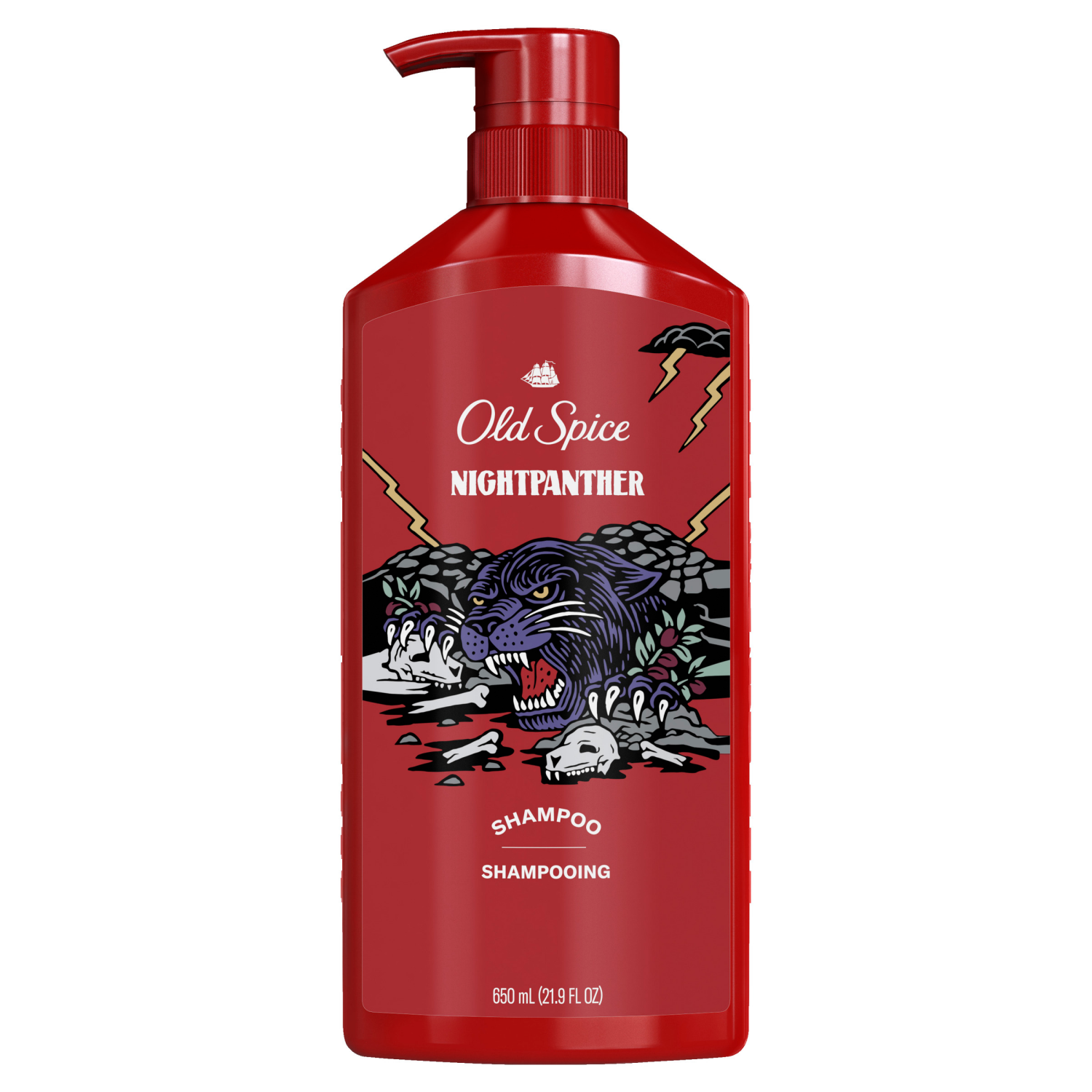 slide 4 of 5, Old Spice Nightpanther Shampoo for Men, 22 fl oz, 21.9 fl oz