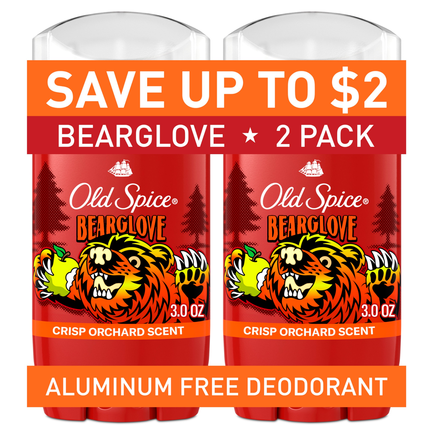 slide 1 of 8, Old Spice® Wild Collection Antiperspirant Deoderant Sticks - Bearglove, 3 oz