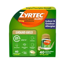 Zyrtec 24 Hour Allergy Relief Capsules - Cetirizine HCl - 40ct