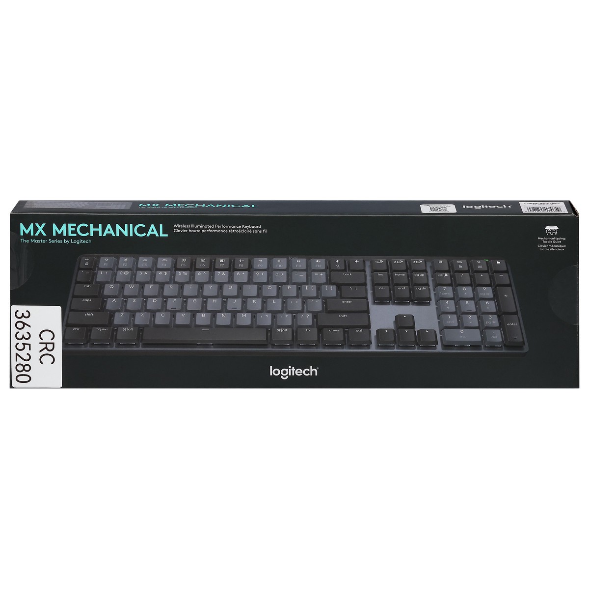 slide 1 of 10, Logitech Mx Mechanical Wireless Illuminated Performance Keyboard - Tactile Quiet Switches - Graphite - Backlit Keys - Bluetooth, 1 ct