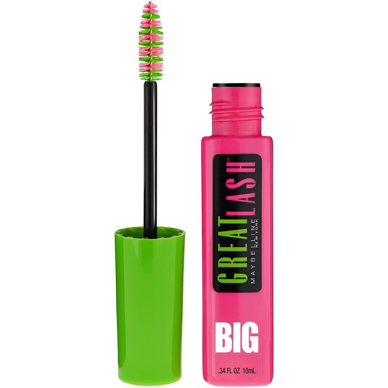 slide 1 of 8, Maybelline Great Lash Big Washable Mascara - 130 Blackest Black - 0.34 fl oz, 0.34 fl oz