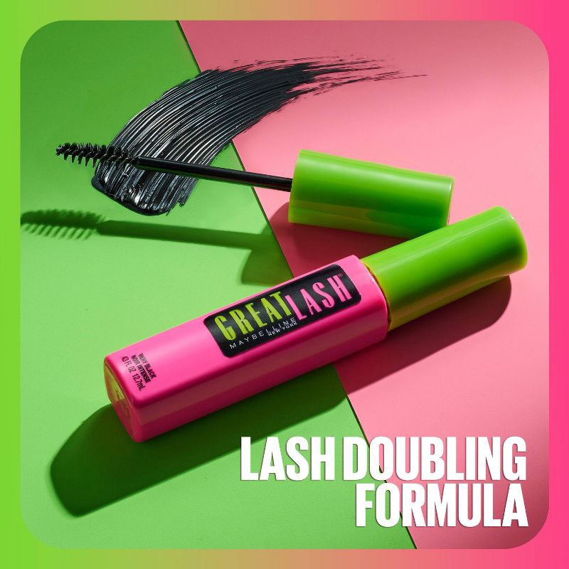 slide 6 of 8, Maybelline Great Lash Lengthening Washable Mascara - 101 Very Black - 0.43 fl oz, 0.43 fl oz