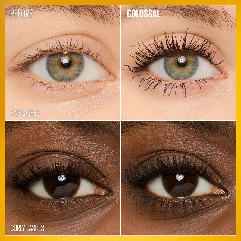 slide 3 of 8, Maybelline Volum' Express The Colossal Waterproof Mascara - 240 Glam Black - 0.27 fl oz, 0.27 fl oz
