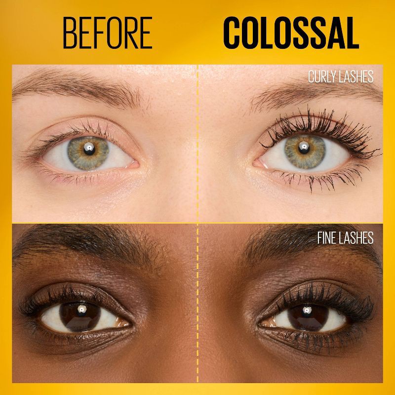 slide 7 of 8, Maybelline Volum' Express The Colossal Waterproof Mascara - 240 Glam Black - 0.27 fl oz, 0.27 fl oz