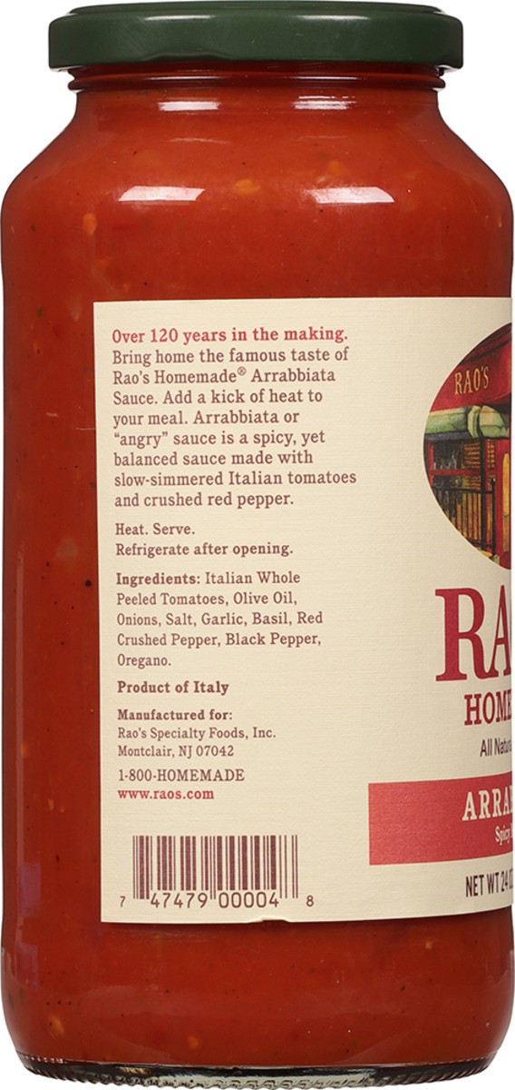 slide 3 of 9, Rao's Homemade Arrabbiata Sauce, 24 oz