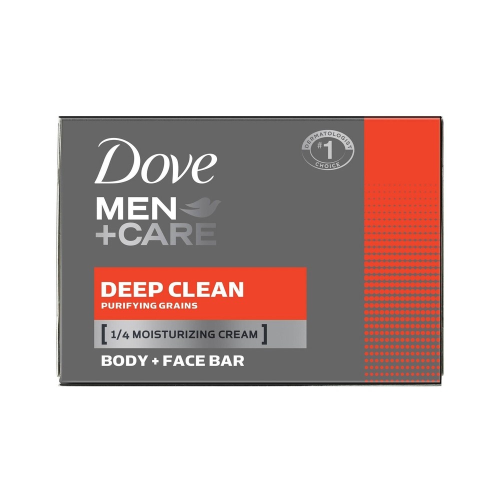 slide 3 of 6, Dove Men+Care Deep Clean Body & Face Bar Soap - 4pk - 3.75oz each, 15 oz