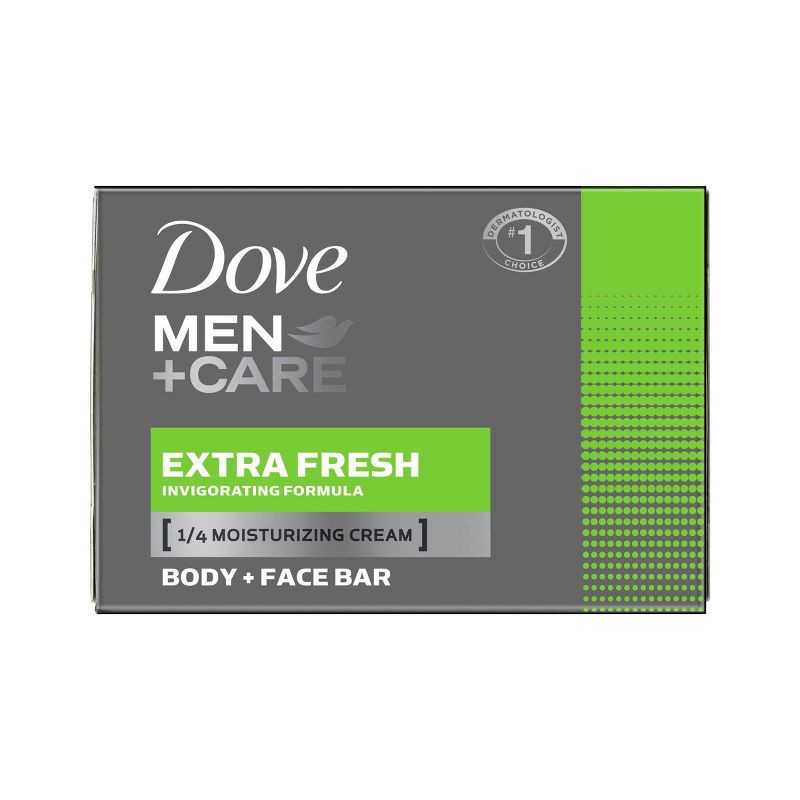 slide 6 of 9, Dove Men+Care Extra Fresh Body and Face Bar Soap - 8pk - 3.75oz each, 8 ct, 3.75 oz
