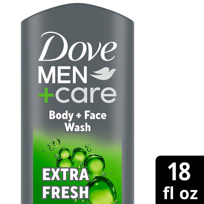 slide 1 of 9, Dove Men+Care Extra Fresh Micro Moisture Cooling Body Wash - 18 fl oz, 18 fl oz