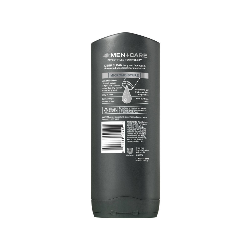 slide 2 of 6, Dove Men+Care Deep Clean Micro Moisture Purifying Body Wash - 18 fl oz, 18 fl oz