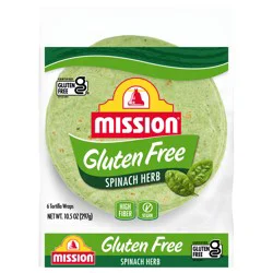 Mission Gluten Free Spinach Herb Tortilla Wraps 6.0 ea