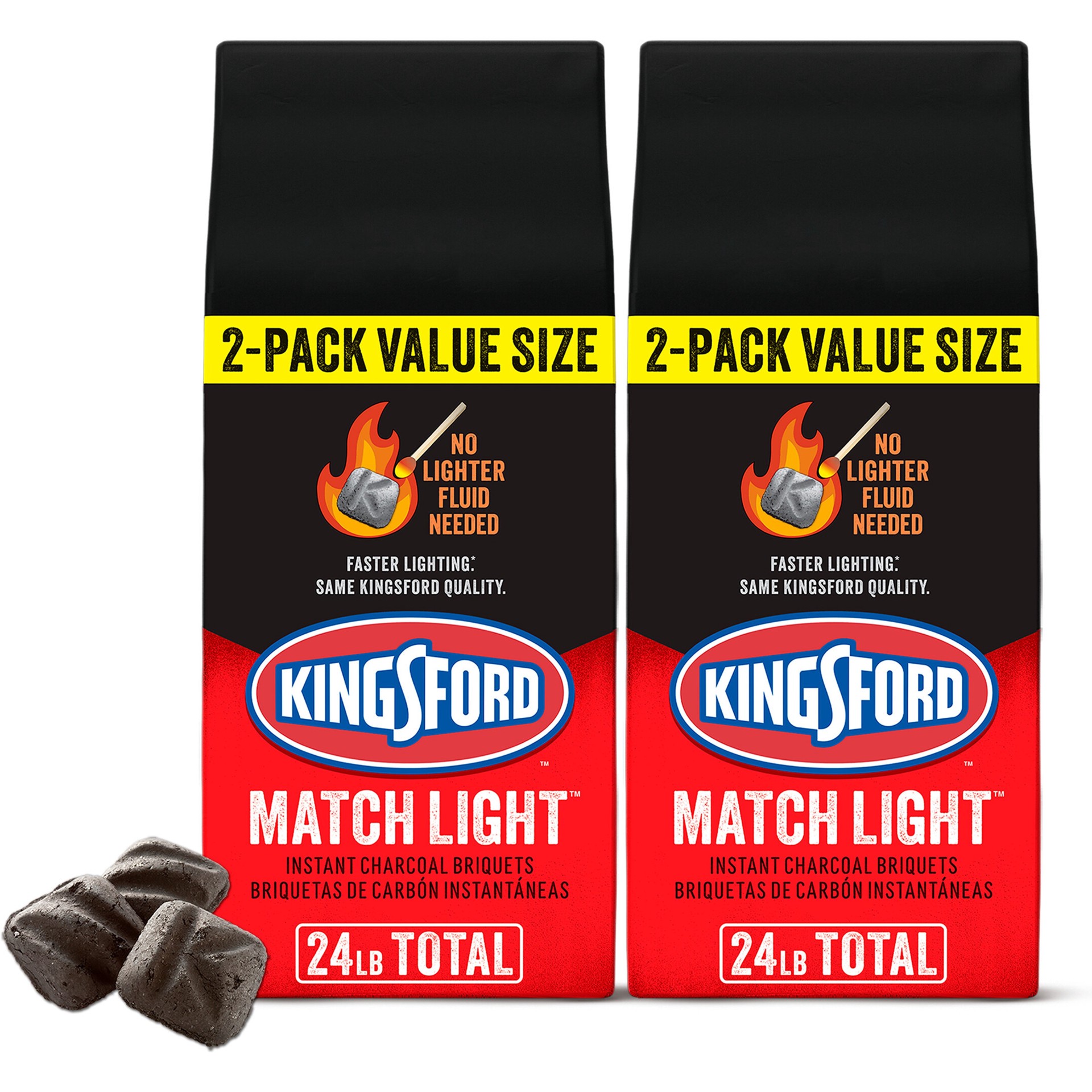slide 1 of 6, Kingsford 2 -Pack 12 Pound(s) Charcoal briquettes, 1 ct