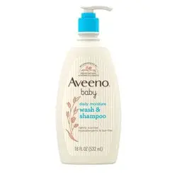 Aveeno Baby Daily Moisture Gentle Body Bath Wash & Shampoo - Lightly Scented - 18 fl oz