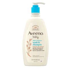 Aveeno Baby Daily Moisture Gentle Body Bath Wash & Shampoo - Lightly Scented - 18 fl oz