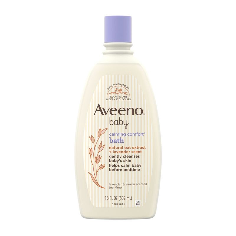 slide 6 of 12, Aveeno Baby Nighttime Calming Comfort Bath, Body & Hair Wash - Lavender and Vanilla Scent - 18 fl oz, 18 fl oz