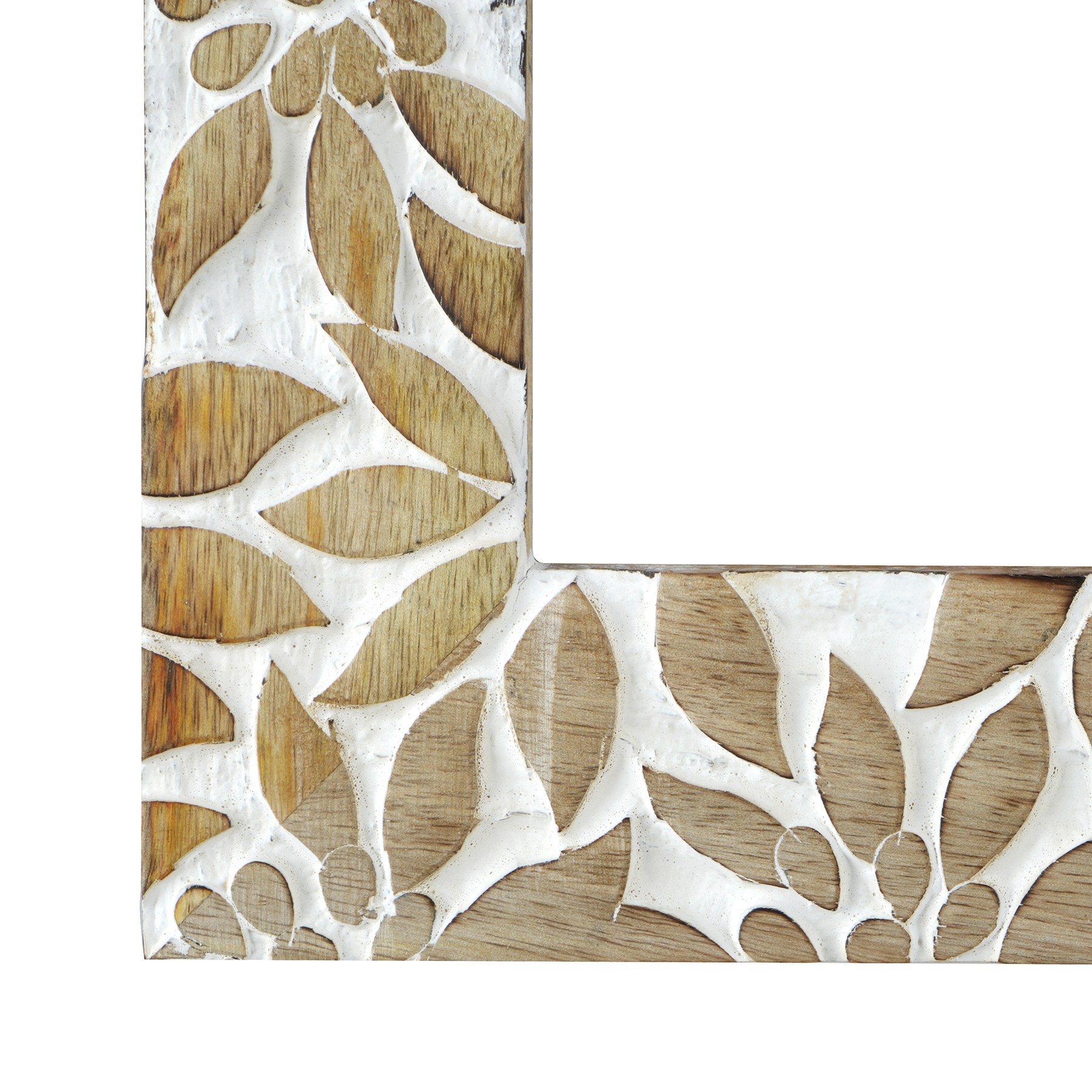 slide 2 of 3, 4" X 6" Brown & White Floral Wood Tabletop Frame, Atelier By Studio Decor, 4 in x 6 in