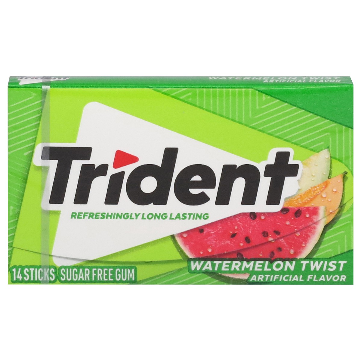 slide 1 of 14, Trident Sugar Free Watermelon Twist Gum 14 ea, 14 ct
