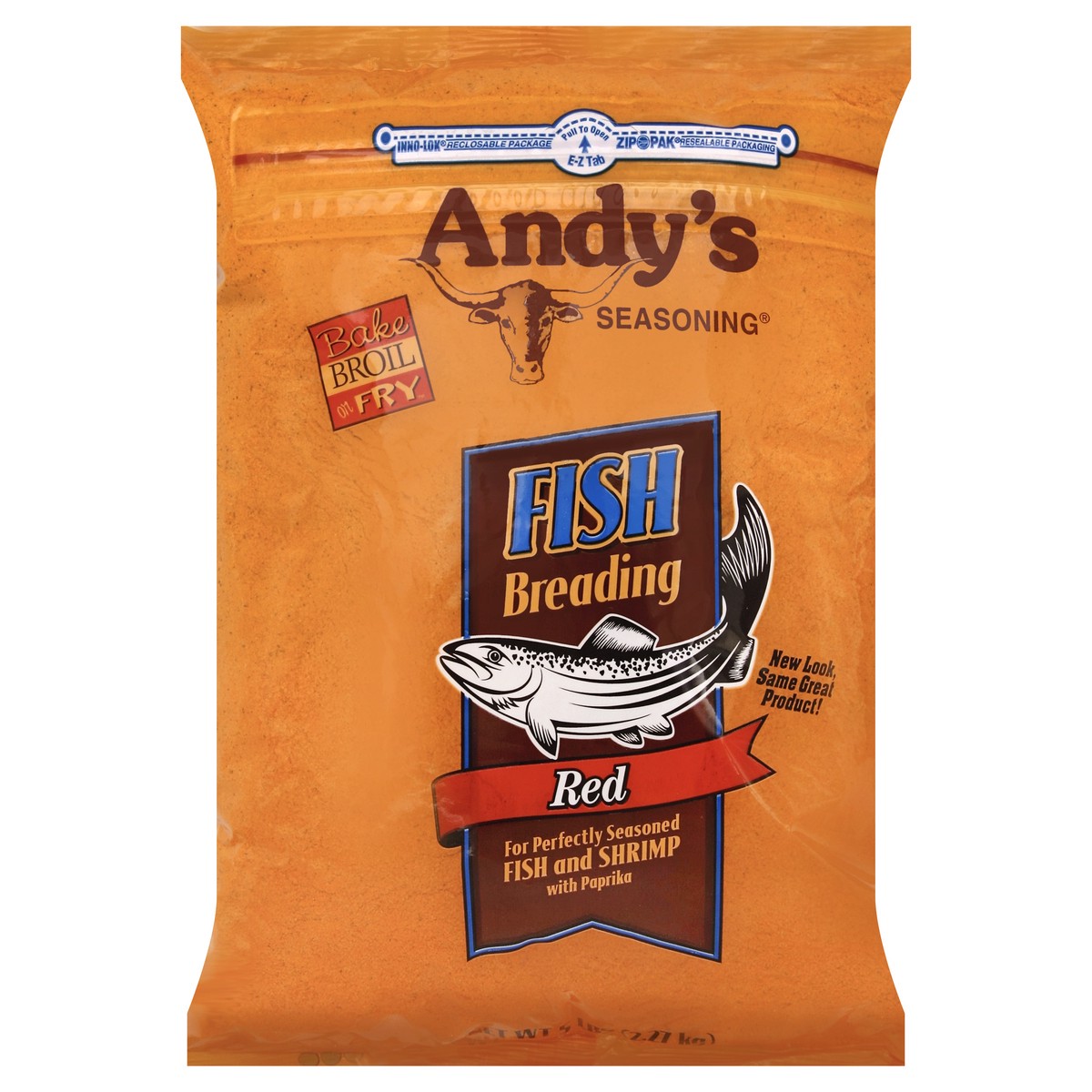 slide 4 of 5, Andy's Seasoning Fish Breading, Red-Andy's, 5 lb