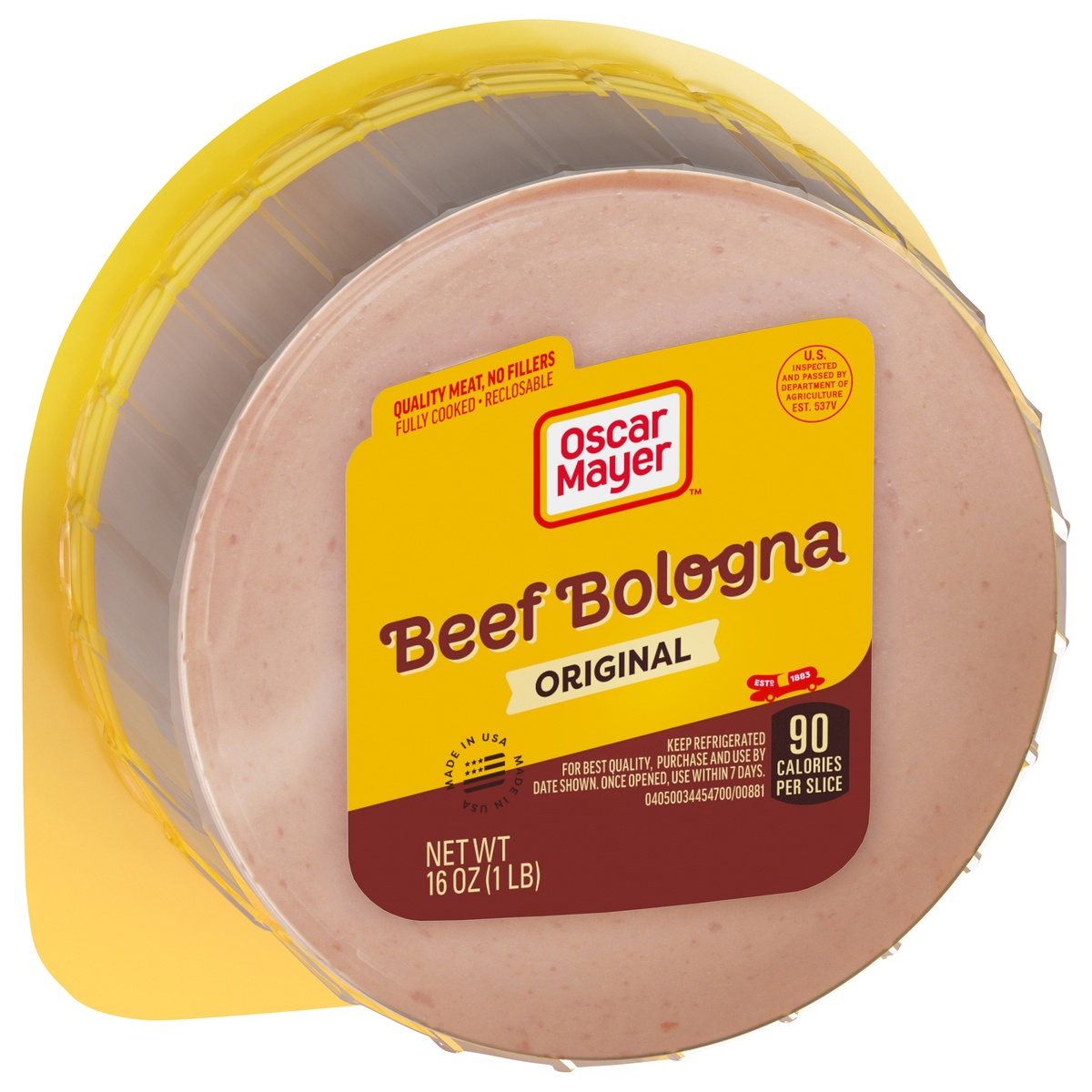 slide 2 of 2, Oscar Mayer Beef Bologna Sliced Lunch Meat Pack, 16 oz
