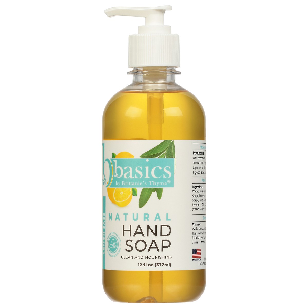 slide 5 of 10, Brittanie's Thyme Lemon Sage Hand So, 12 oz
