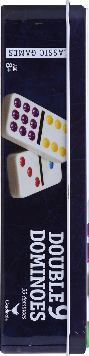 slide 3 of 5, Spin Master Double Nine Color Dot Dominoes Game in a Tin, 1 cnt